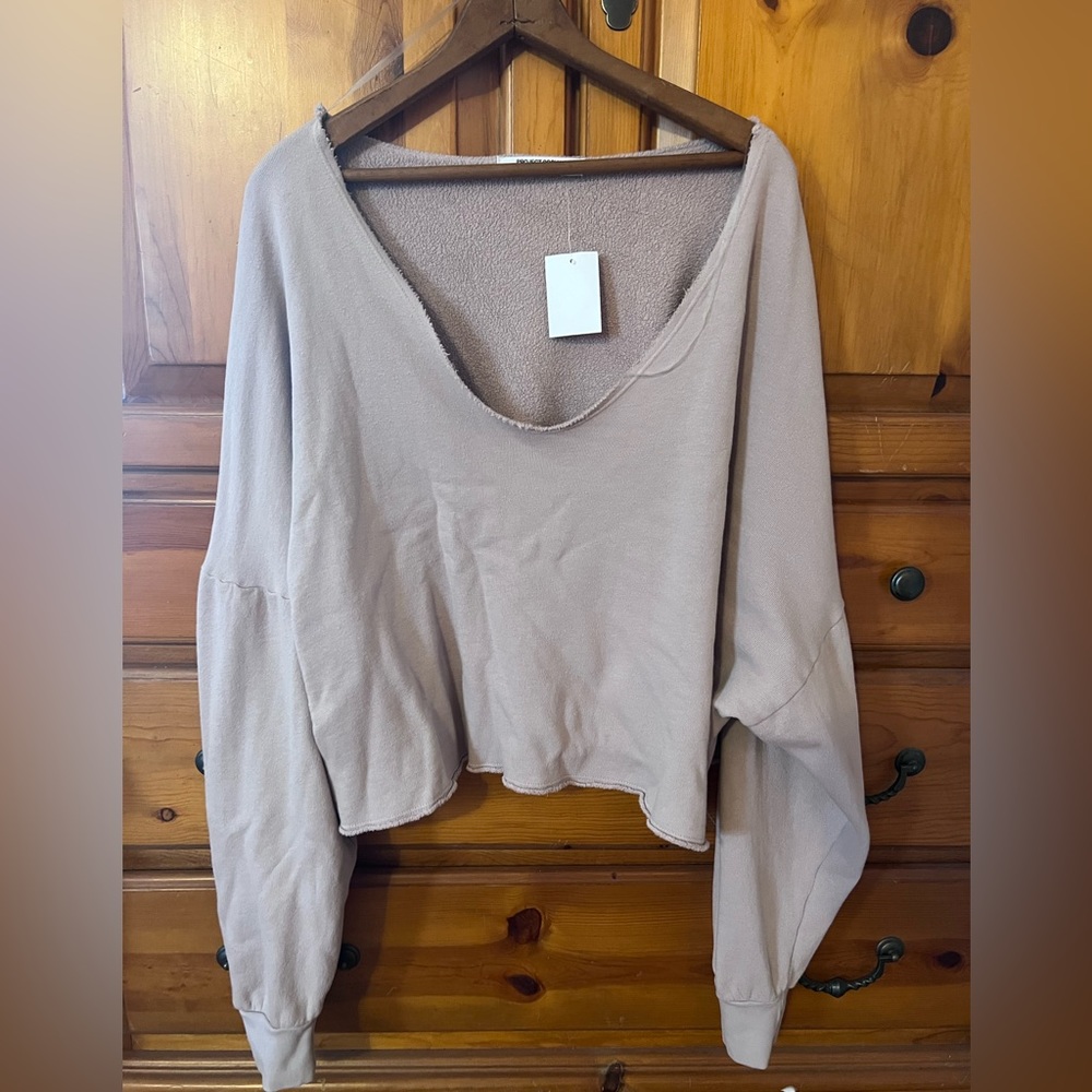 Project Social T cropped sweatshirt/fleece medium - NWT